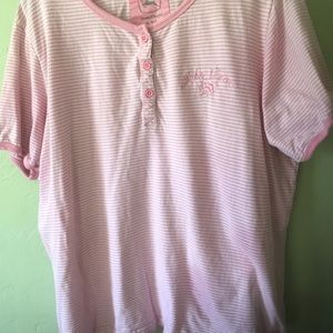 John Deere pink and white shirt size 16/18